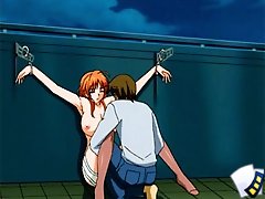 A Well-endowed Redhead Anime Woman In Handcuffs Receives Penetration Of Her Small